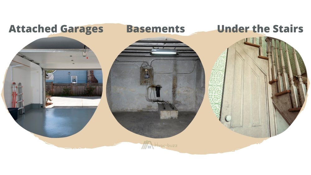 Alternative Locations for Subpanels: Attached garages, basements, underneath the stairs