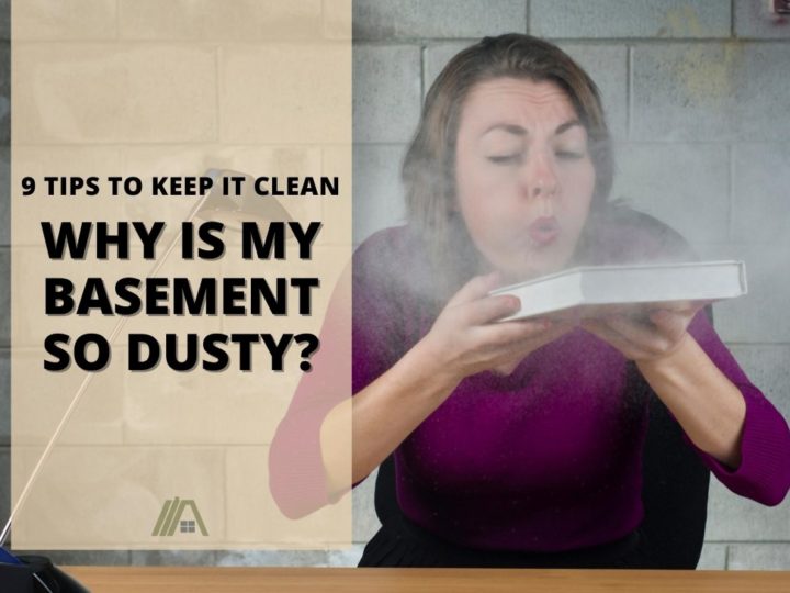 Woman blowing off dust from a bookWhy Is My Basement so Dusty (9 Tips to keep it clean)