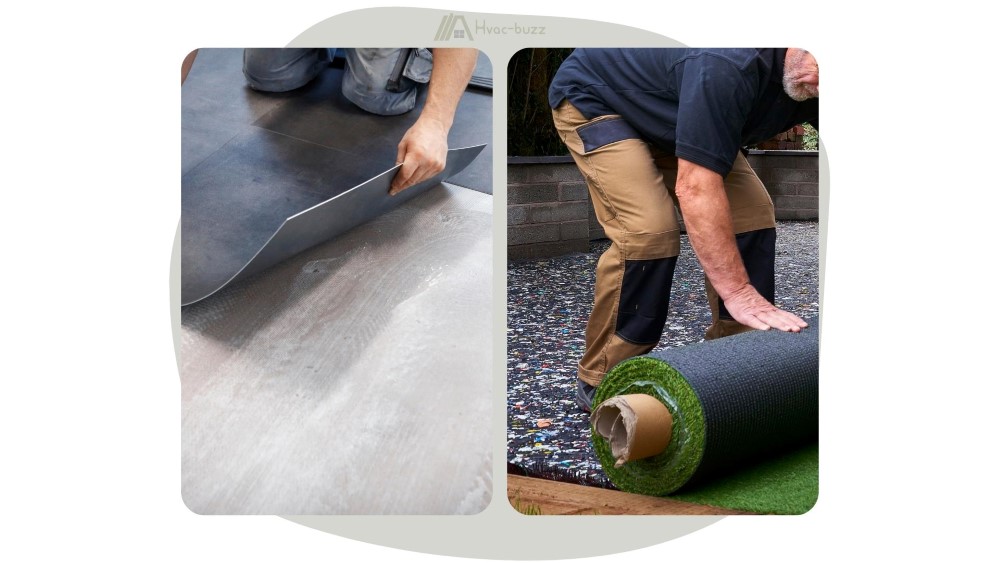 Basement Flooring Options Over Uneven Concrete_Roll-out Floors_Rubber Rollers