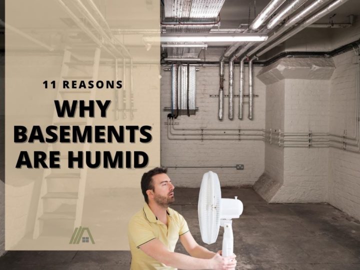Man in front of an electric fan; Partially finished basement; 11 Reasons why Basements are Humid (with solutions)