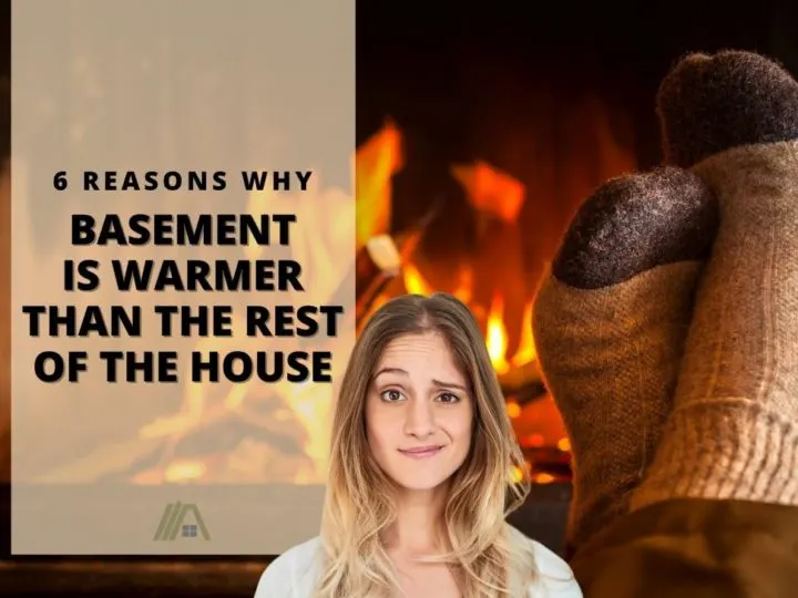 socks getting warmed by the fireplace; 6 Reasons Why Basement Is Warmer Than The Rest Of The House