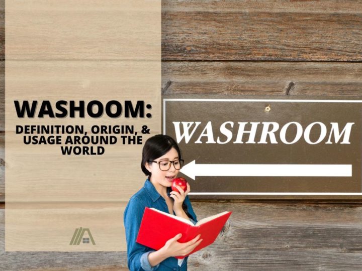 Asian woman reading a book while eating an apple; Rooms-Bathroom_Washroom Definition,origin, and usage around the world