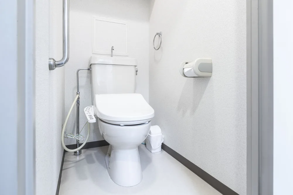 Automatic toilet In a clean white bathroom bidet