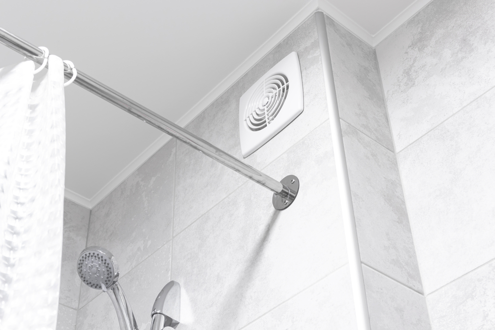 Hotel Bathroom ventilation fan in modern interior design apartment 