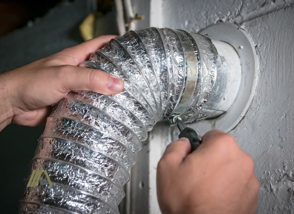 installing flexible duct for dryer ventilation 