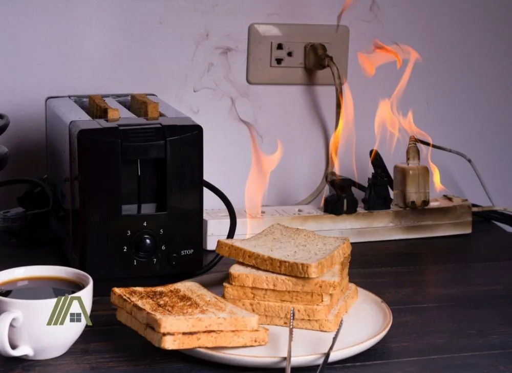 toasting bread overheat, short circuit