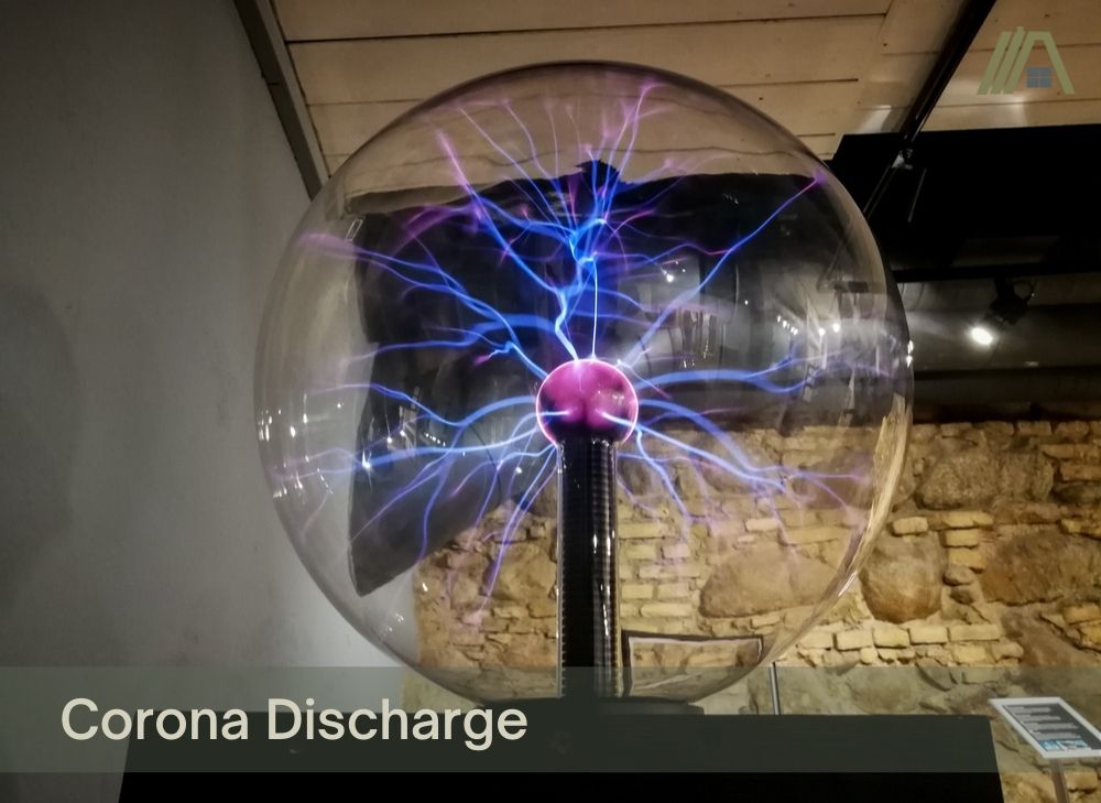 corona discharge in plasma ball