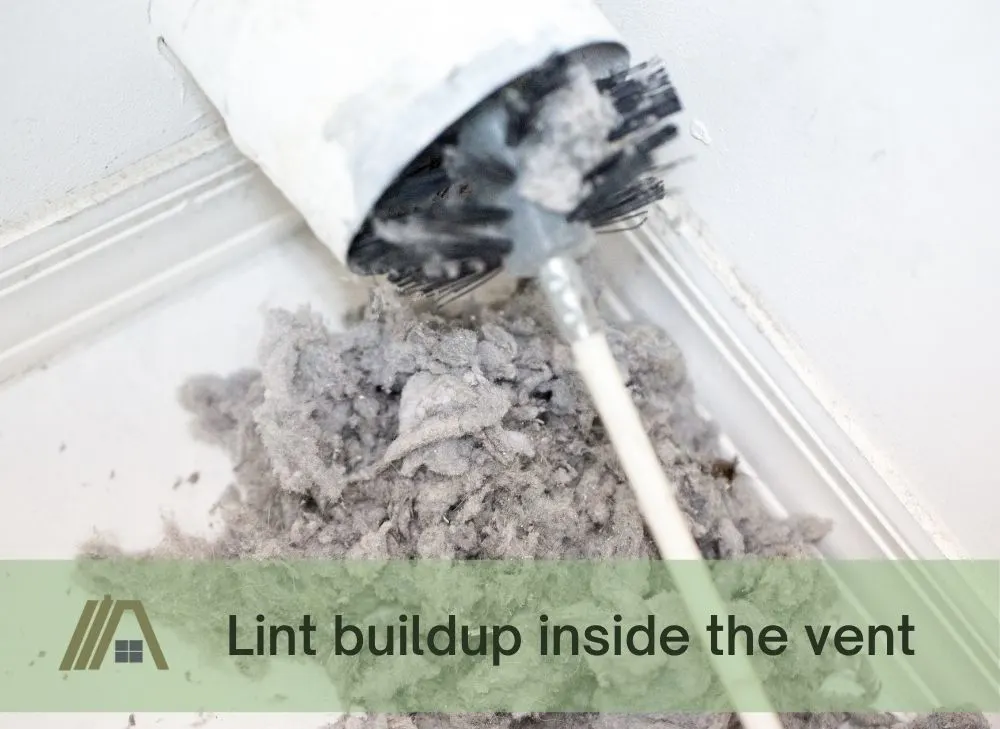 Cleaning the dryer vent full of lint