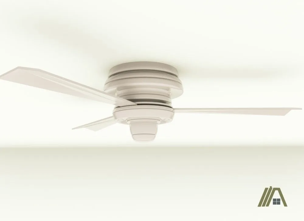 White flush mount ceiling fan