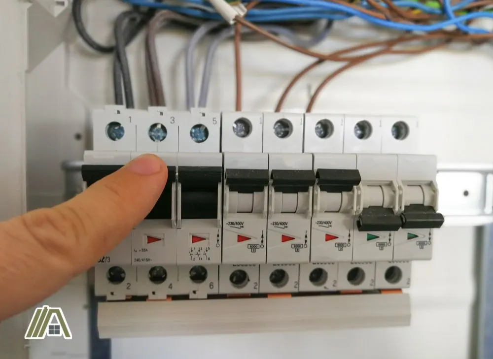 Finger switching the circuit breaker