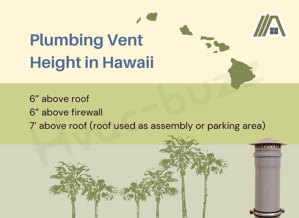 Plumbing vent height in Hawaii