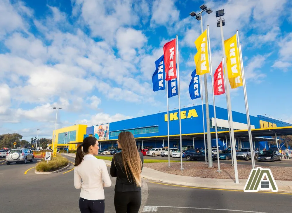 Women walking towards an IKEA store