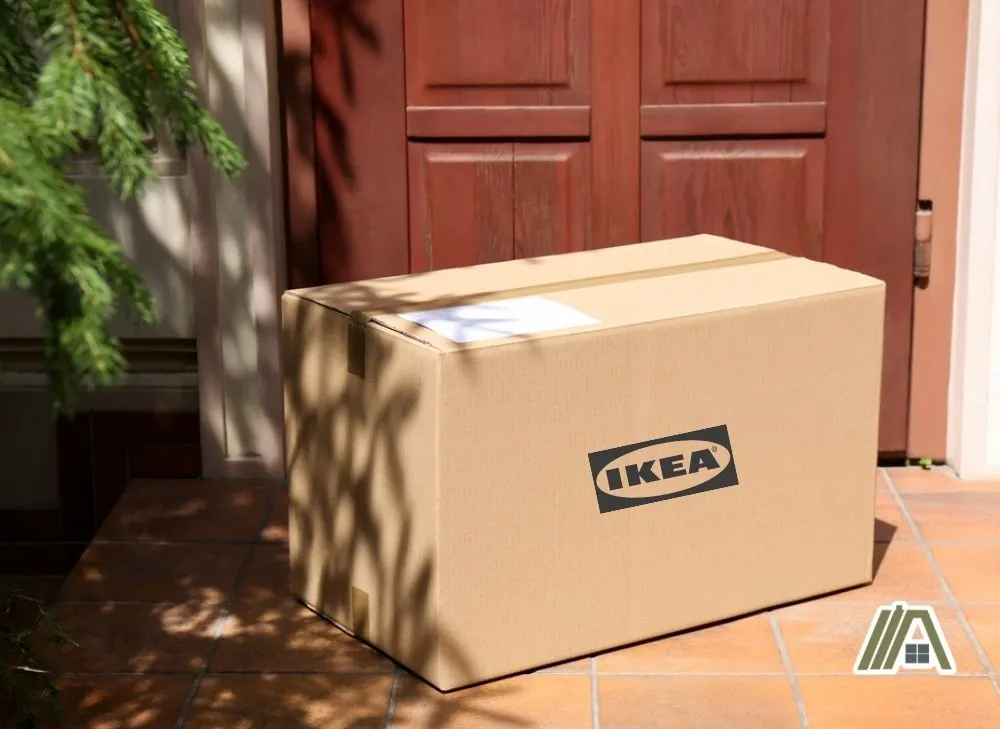 Large box from IKEA left in the front door