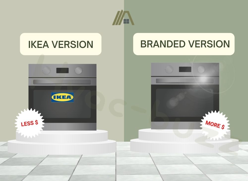 IKEA version oven is cheaper compared to branded version oven