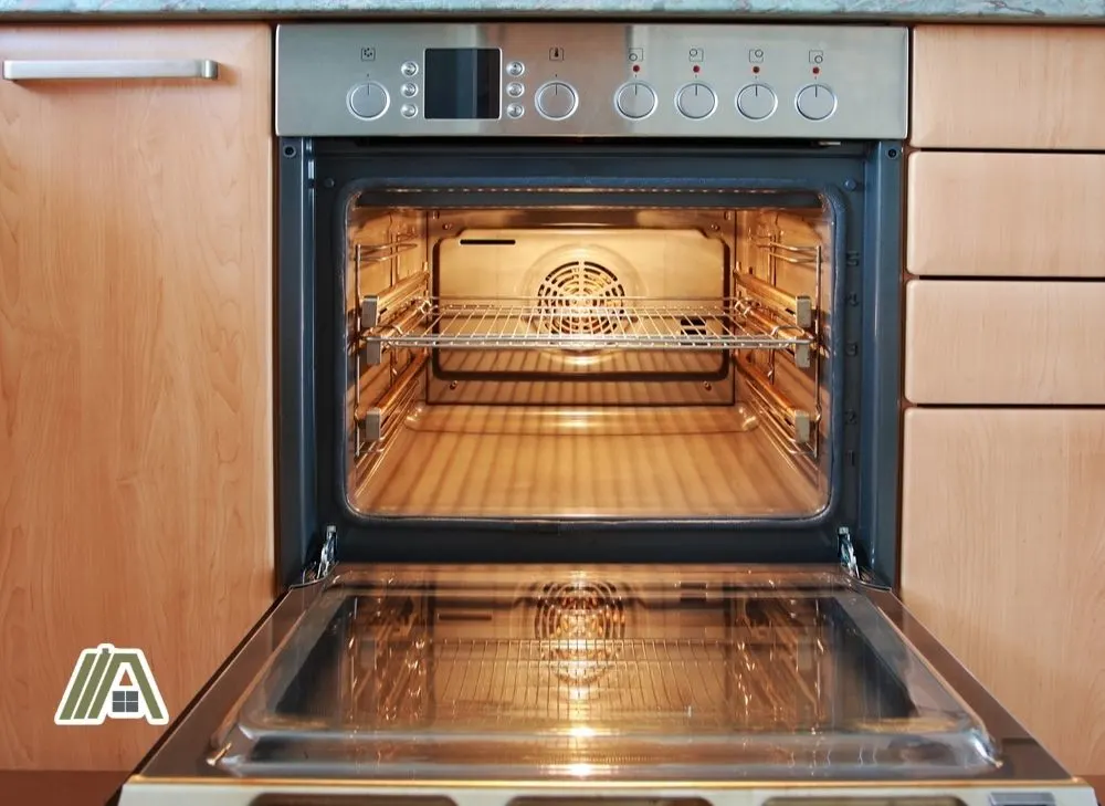 Open oven while it is turned on