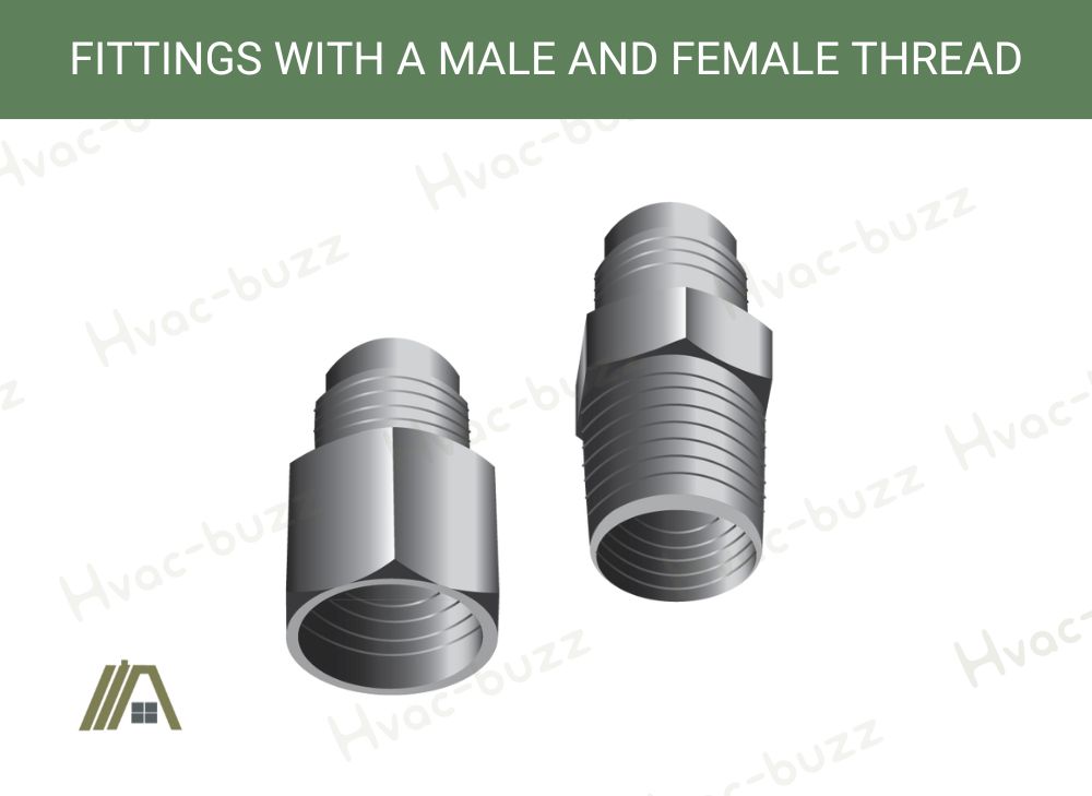 Female-and-male-gas-fitting-for-gas-dryer