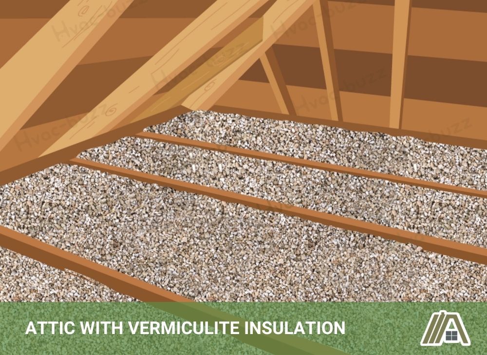 Attic-with-vermiculite-insulation-illustration