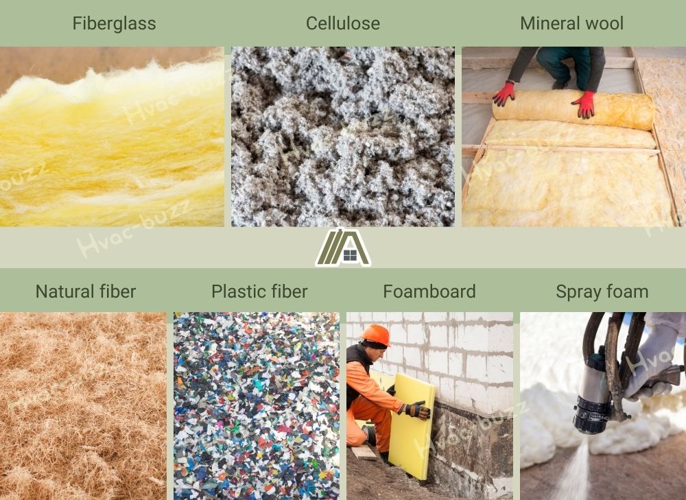 Different types of insulation materials_ fiberglass, cellulose, mineral wool, natural fiber, plastic fiber, foamboard and spray foam.jpg