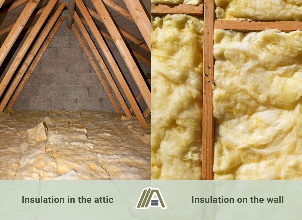 Fiberglass insulation on attic and walls.jpg