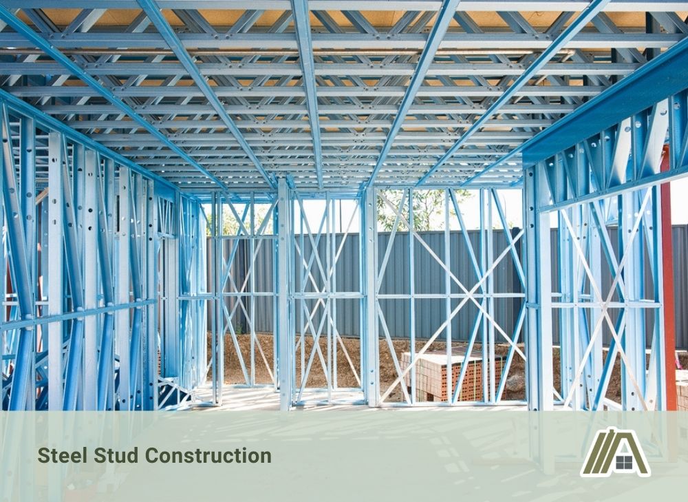 Steel Stud Construction walls and ceiling