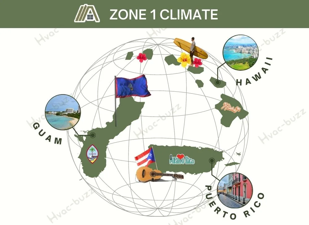 Zone 1 climate in United States_ Hawaii, Guam and Puerto Rico