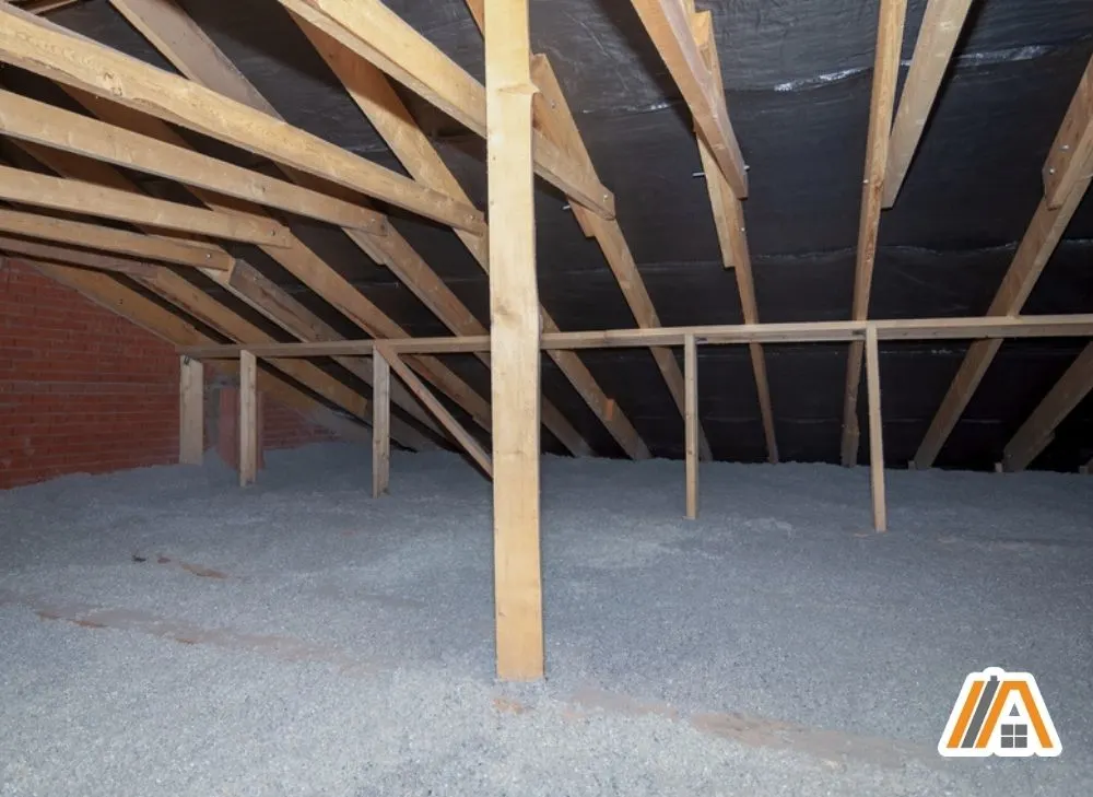 Cellulose-insulation-in-the-attic