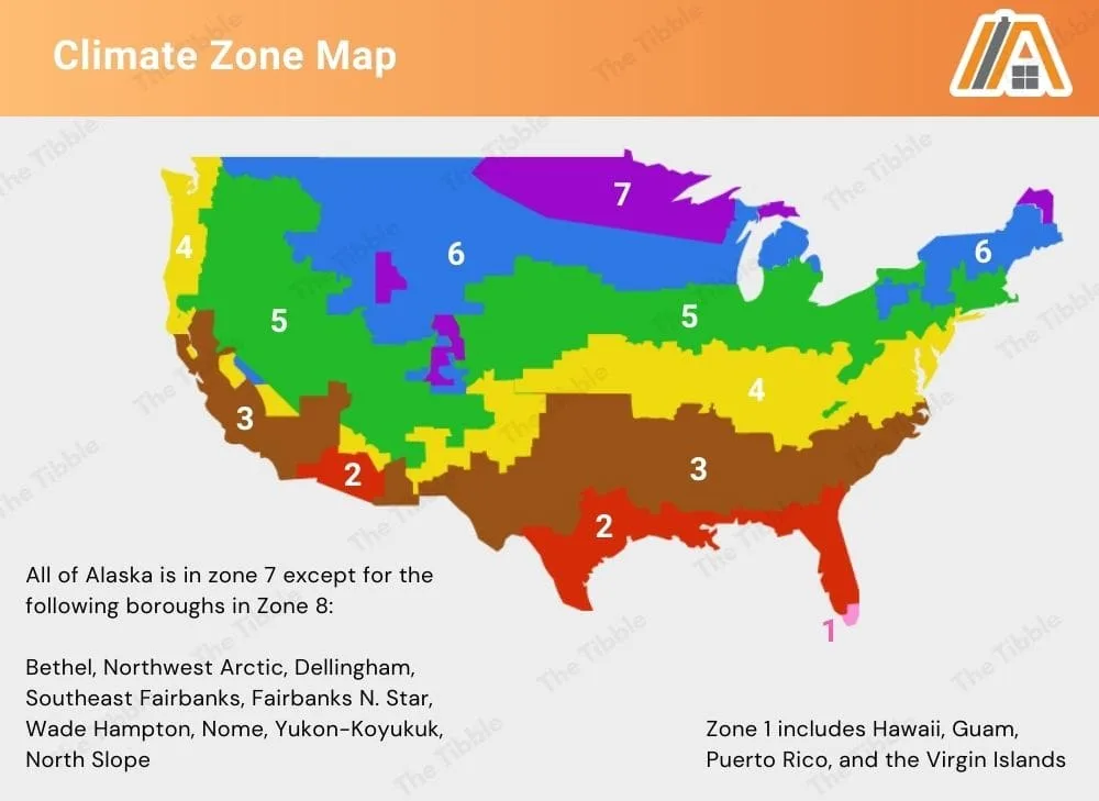 Climate Zone Map of United states Illustration