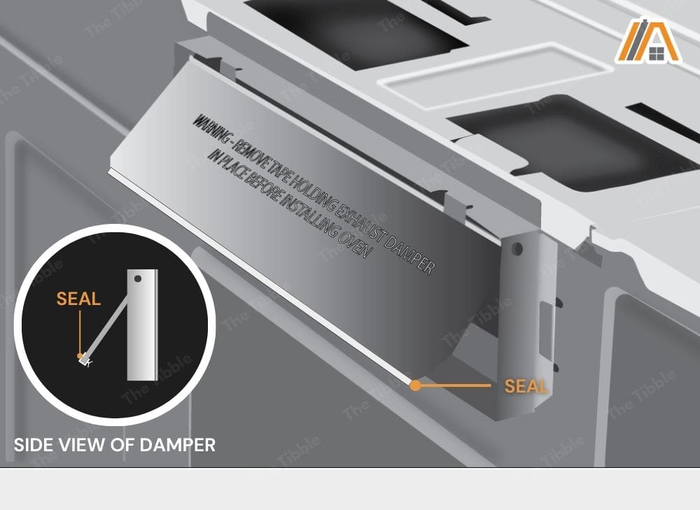 Seal on the blades of the microwave damper illustration