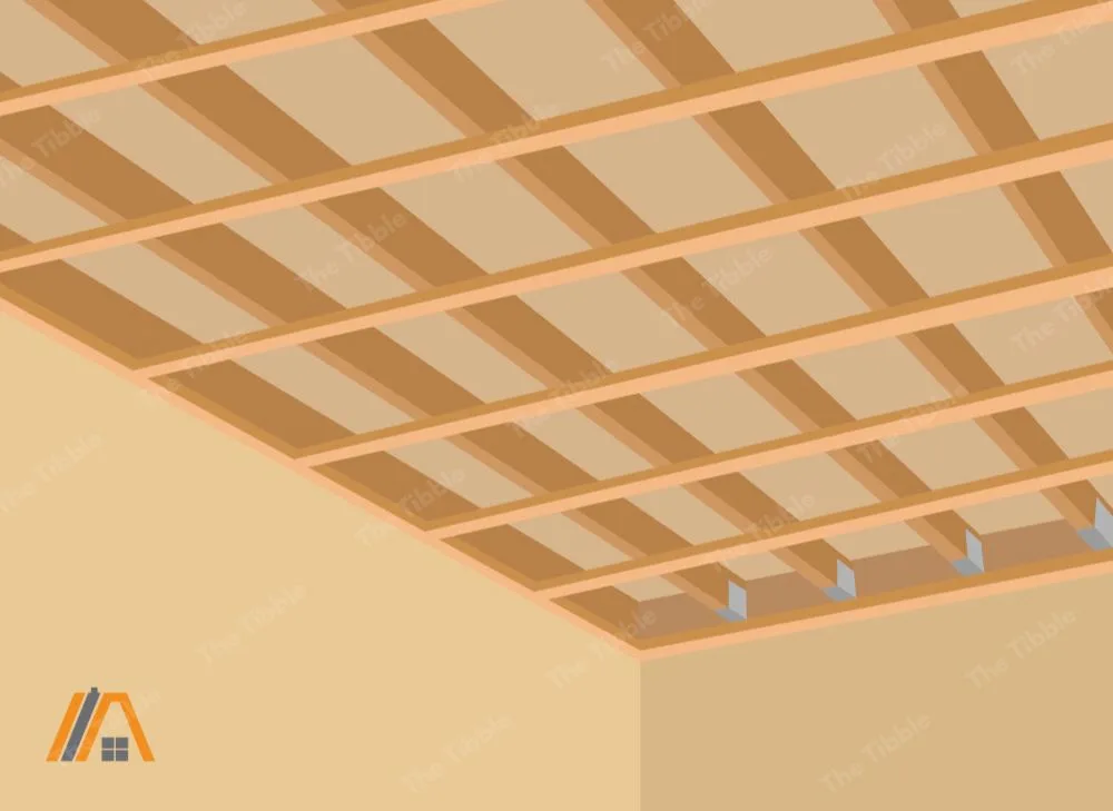 Woodworks and ceiling frame of a house illustration