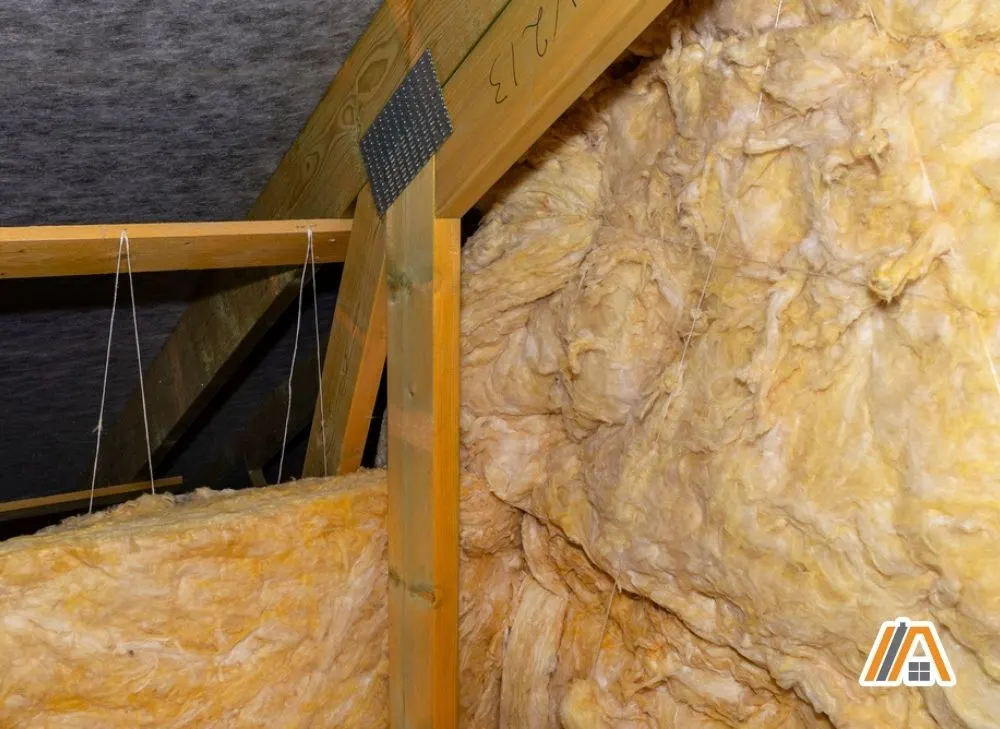Batt mineral insulation installed in the attic