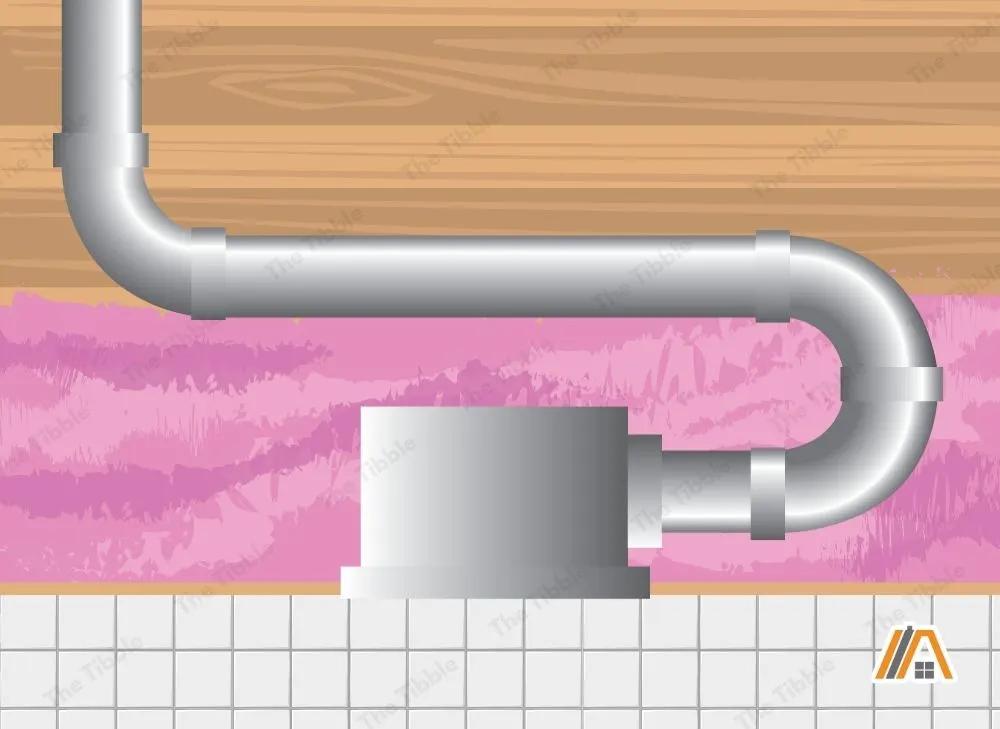 Curves-and-distance-of-a-bathroom-exhaust-fan-duct-illustration