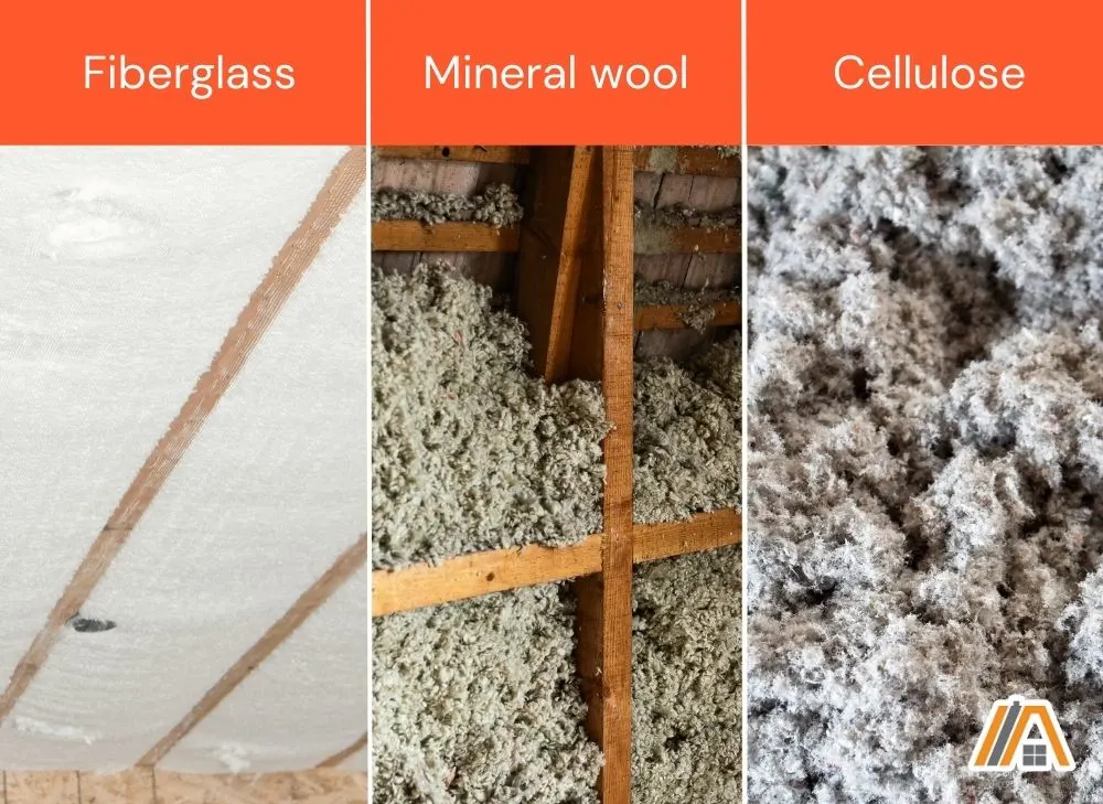 Fiberglass, mineral wool and cellulose