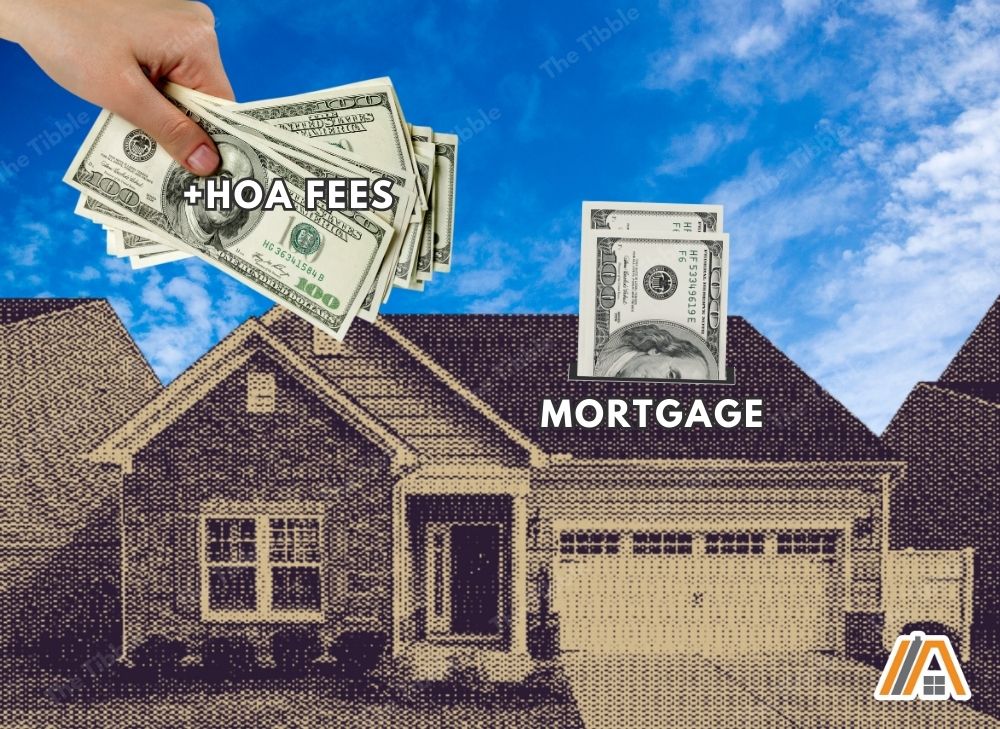 Paying money for the mortgage of the house and the hoa fees