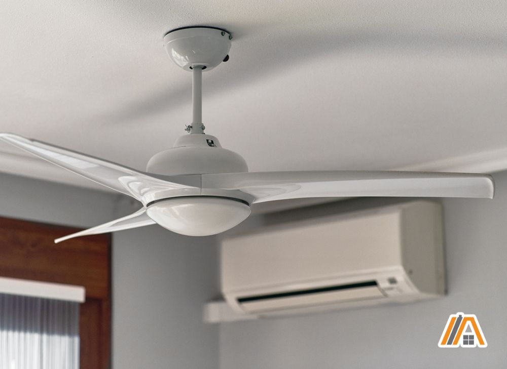 Air-conditioning with a modern ceiling fan